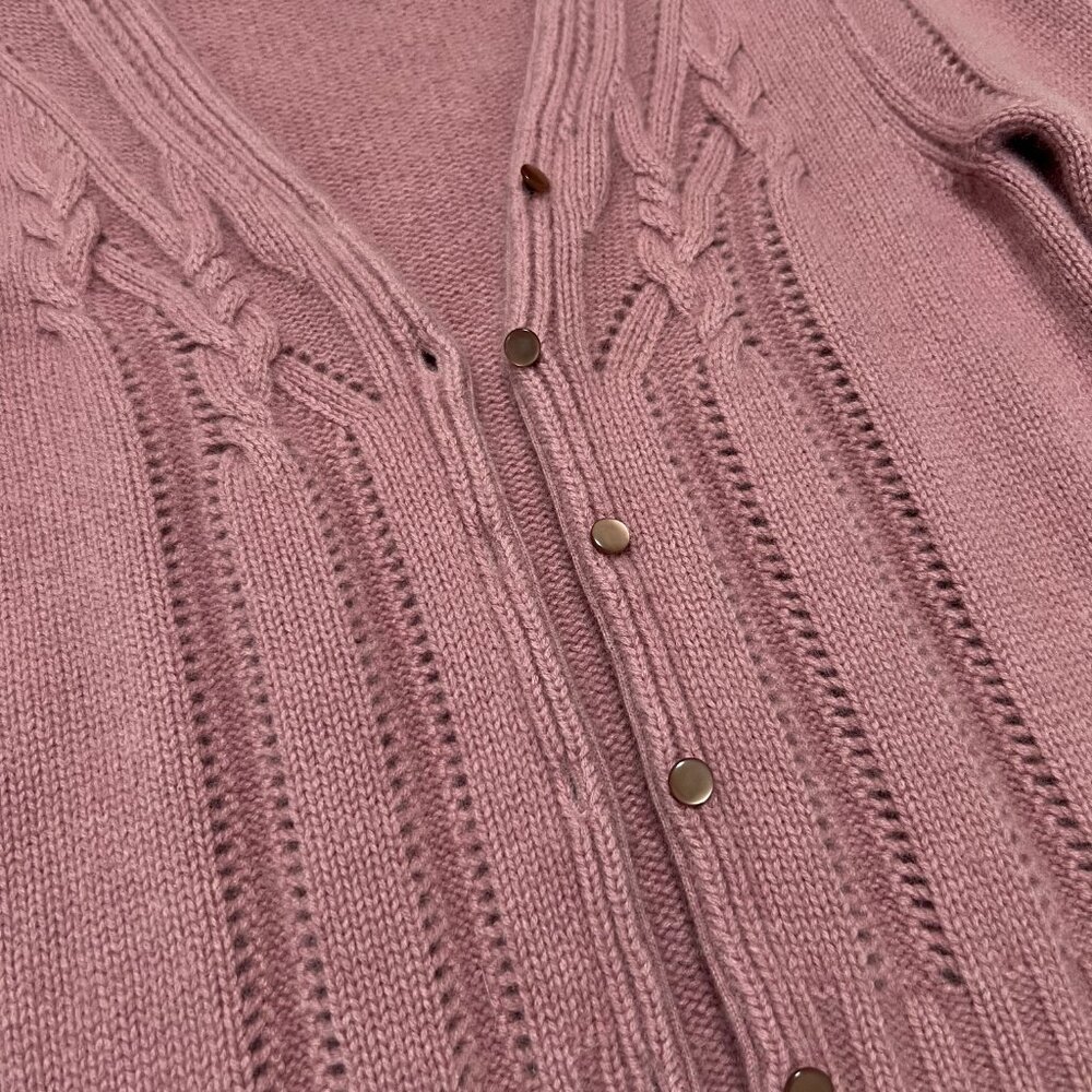 Cashmere Button Down Sweater Blouse - image 2